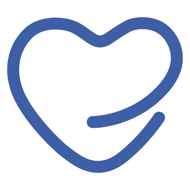 Sininen sydän logo