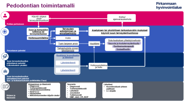 Pedodontian toimintamalli Pirkanmaan hyvinvointialueella