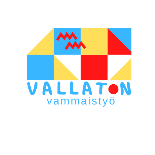 Hankkeen Vallaton vammaistyö -värikäs logo