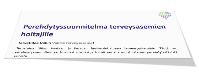 Perhdytyssuunnitelma