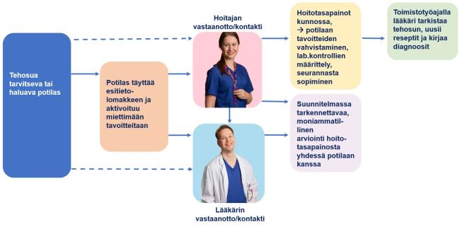 Tehosun toimintamallikaavio