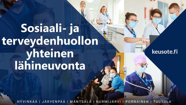 Kuva, jossa lukee sosiaali- ja terveydenhuollon lähineuvonta