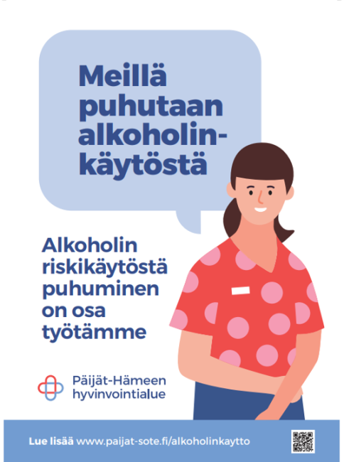 Alkoholin riskikäytöstä puhuminen on osa työtämme