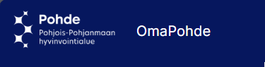 Pohde logo ja OmaPohde logo tummansinisellä taustalla.