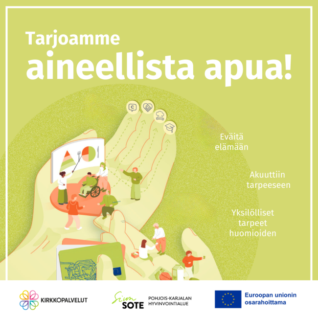 Aineellinen apu, somekuva