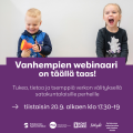 Vanhempien webinaarin mainoskuva