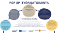 Kaavio työllisyyspajan prosessi kuvattuna ympyröillä.
