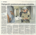 Kuvassa Kurikka-lehden juttu JuniorDigiagenteista 11.6.2025